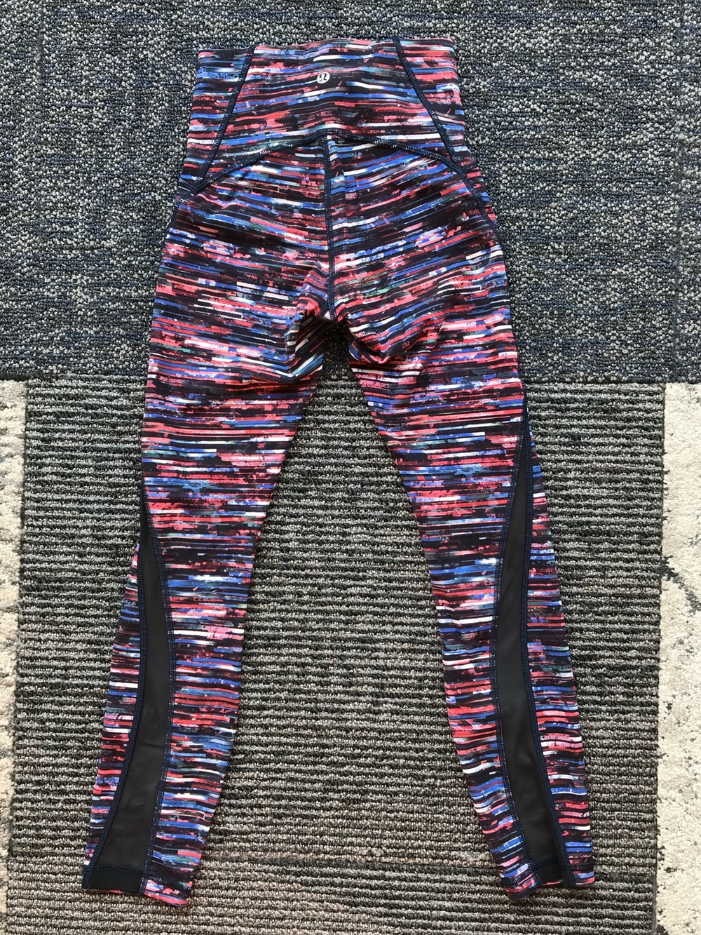 lululemon athletica White Multi Train Times 7/8 Leggings